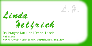 linda helfrich business card